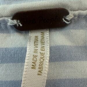 Free People Sky and White Striped Blouse